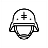 A helmet icon on a white background vector