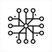 A black and white image of a circuit board vector