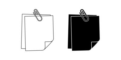 sticky note icon set isolated on white background vector
