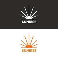 Logo sun rise line stroke minimalist unique design vector