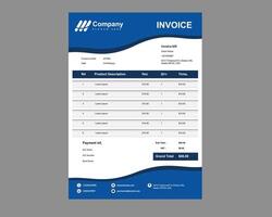 Invoice Template. Cash memo invoice template design. Business payment Cash memo invoice template design. vector