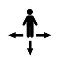 choice, decision, direction, solution, concept, symbol, vector