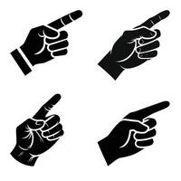 Finger Pointing Silhouette Icons Collection High-Quality Vectors for Web, Print, and Digital Designs