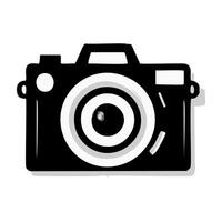 Camera icon in flat style isolated on white background illustration. vector