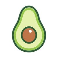 Avocado flat icon isolated on white background for your web and mobile app design vector