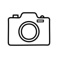 Camera icon illustration, line design icon editable stroke on white background. vector