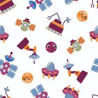 Space Seamless Pattern. Infinite textures for your design vector