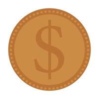 Wild West. Gold coin white background, isolate vector