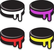 Cookie illustration with 4 color options vector