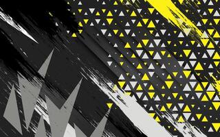 abstract background with black and yellow triangles vector