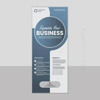 Expansion your business rollup banner design by ellipse shape vector