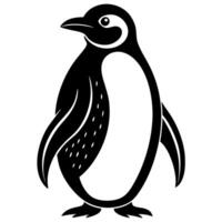 penguin on a white background free file vector