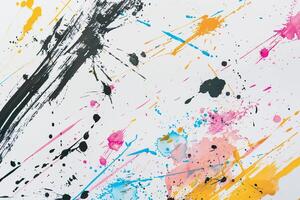 Vibrant color multicolor splashed background vector