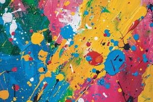 Vibrant color multicolor splashed background vector