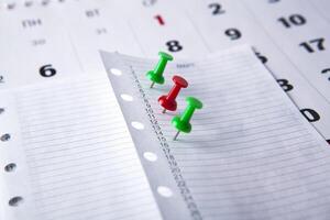 sheet of a calendar with point photo