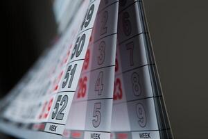 wall calendar calendar with the number of days photo
