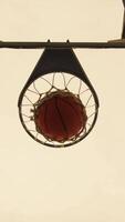 Shots At The Basket During Game Sky View video