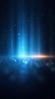 Bright blue and orange beams rise from a dark surface, creating a captivating and abstract light effect photo