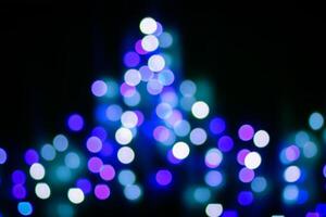 Abstract bokeh background. Blurred garland lights. photo