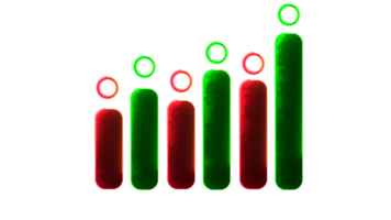 Glowing icon investment graph png