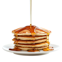 A stack of pancakes on a plate with syrup png