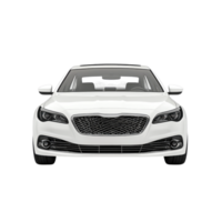 Sleek and Modern A White Sedan, Front View, Against a Solid Background png
