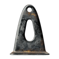A Weathered Metal Object A Rustic Design with a Distinctive Shape and Intricate Details. png