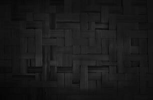 Black Bamboo Weave Pattern on Rattan Mat - Textured Background for Design photo