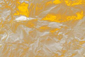 Close-Up of Abstract Metallic Foil Texture photo