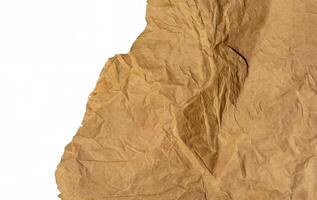crumpled brown torn paper edge photo
