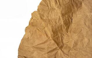 crumpled brown torn paper edge photo