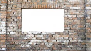 Brick Wall with Framed Artwork photo