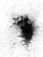 Abstract Black Ink Splat Isolated on White Background photo