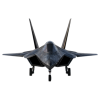 A sleek, black stealth fighter jet poised for takeoff, its powerful design hinting at speed and agility. png
