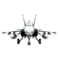 A Modern Jet Fighter, Ready for Takeoff A Front View of Power and Precision png