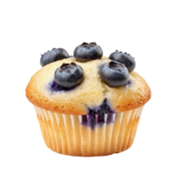 A CloseUp of a Delicious Blueberry Muffin, Ready to Be Savor png