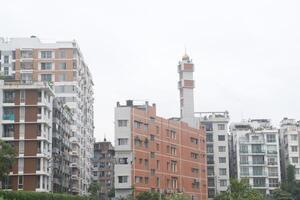 apartment building on dhaka city photo
