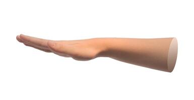 Hand gesture, showing limit, limitation isolated on white background photo