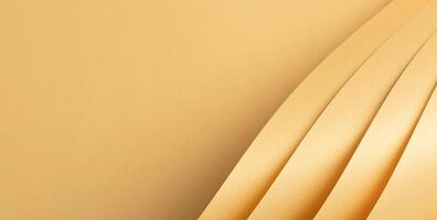 Yellow color paper background, smooth glowing shining texture, folded sheets photo