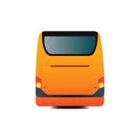 illustration of bus back side in white background vector