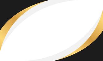 Black and gold curve wavy background, border, blank space, modern business template, card design vector
