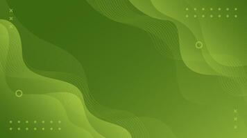 Abstract green gradient fluid wave background, modern geometric wallpaper vector