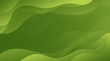 Abstract green gradient fluid wave background, modern dynamic wallpaper. Nature color vector