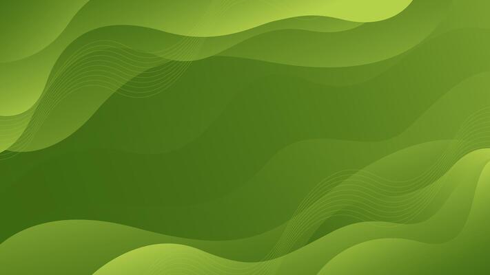Abstract green gradient fluid wave background, modern dynamic wallpaper. Nature color