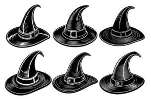 Witch Hat Set for Halloween. Witch Hat Set vector