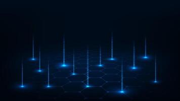 Technology abstract blue background. Big data concept futuristic background. vector