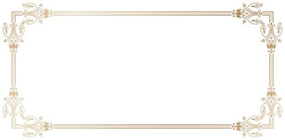 rectangle decorative frame elegant element golden colors isolated white backgrounds for design of retro frames, borders, labels, certificate of completion templates, wedding invitations, greeting card vector