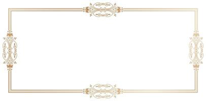 antique golden frame ornamental designs isolated on white backgrounds for design of retro frames, borders, labels, certificate of completion templates, wedding invitations, greeting cards border signs vector