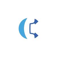 modern C phone initial letter logo design vector