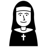 Nun Avatar Outline vector